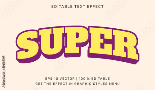 Super editable text effect template. Suitable for brand or business logo