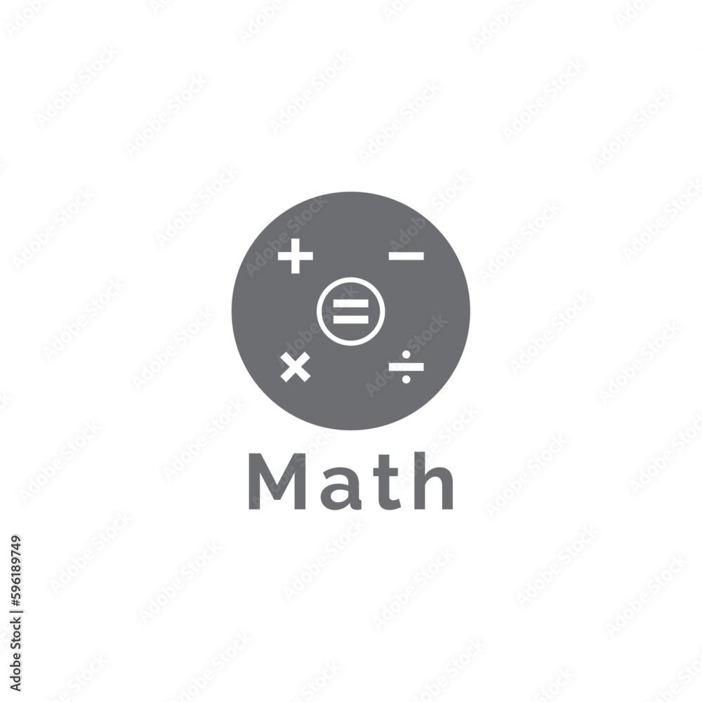 Obraz premium math logo design vector templet, 