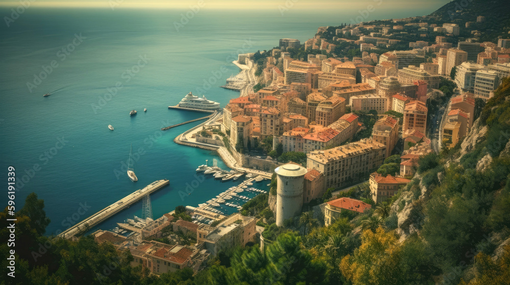 Monaco. Breathtaking travel destination place. Generative AI