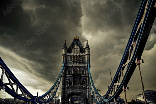 Photography Tower Bridge Under Stormy Skies - London, UK