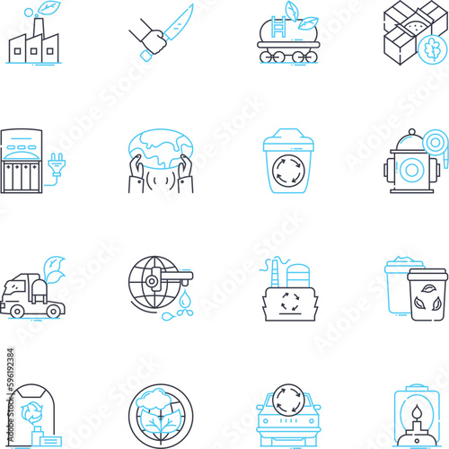 Pure water linear icons set. H, Clean, Crisp, Refreshing, Clear, Hydrating, Tasteless line vector and concept signs. Mineral-rich,Untainted,Element outline illustrations