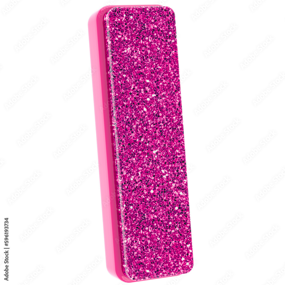 Pink I Font 3D Render Pink I Font 3D Render