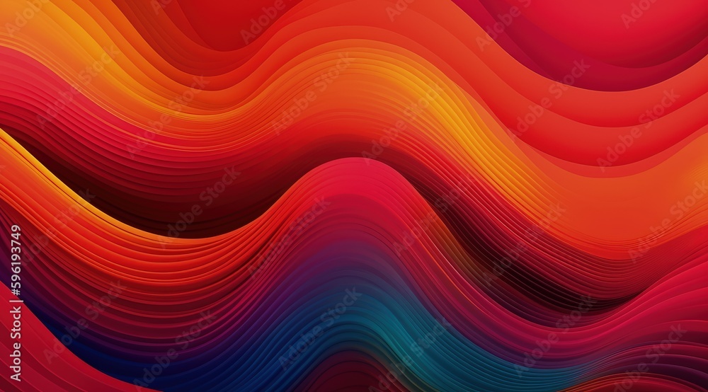 Fototapeta premium organic wave shapes, using soft and subtle Red Pink Orange