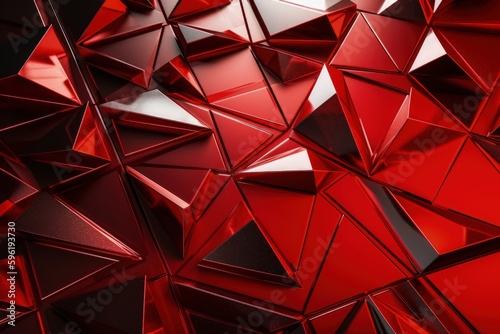 Red Modern Abstractions: Complex and Creative Geometric Shapes