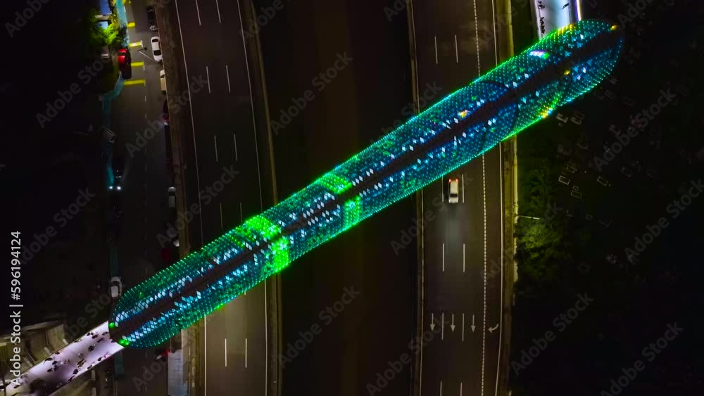custom made wallpaper toronto digitalAerial footage of the Saloma link bridge with Eid Fitr, Hari Raya aidil fitri green ketupat Theme