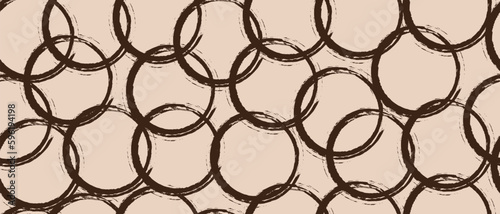 Coffee rings seamless pattern  vector