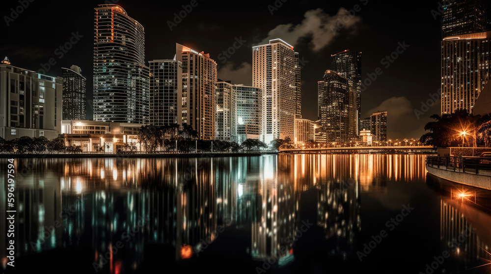 Miami. Breathtaking travel destination place. Generative AI