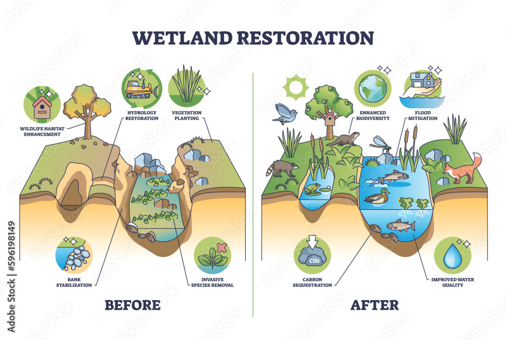 Photo Art Print Wetland Restoration And Reviving Ecosystems For 