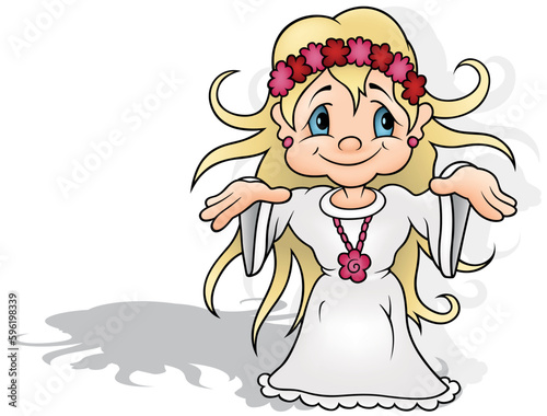 Long-haired Blonde Fairy in...