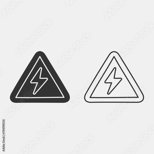 Caution_sign vector icon illustration sign