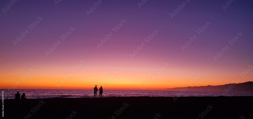 Fototapeta premium sunset over the beach