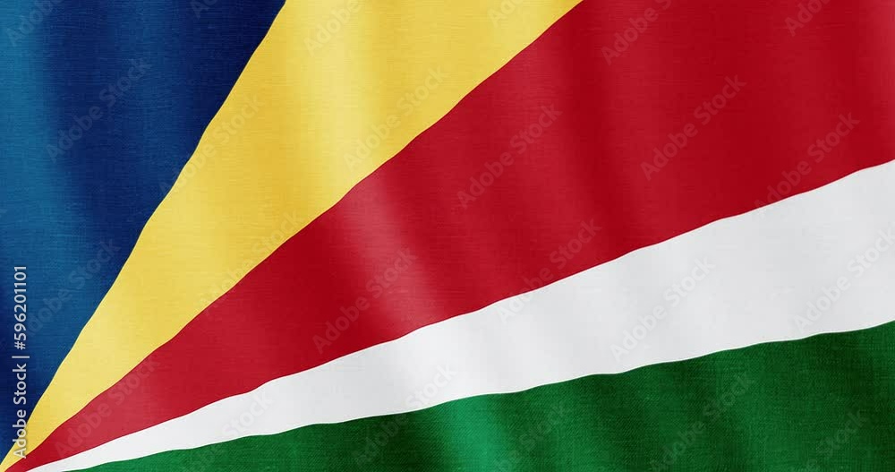 4k seamless loop animation with the flag of Seychelles. Seychelles flag backdrop seamless animation. 4k seamless loop animation with the flag of Seychelles. Seychelles flag backdrop seamless animation.