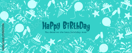 Canvas Print Birthday banner vector design