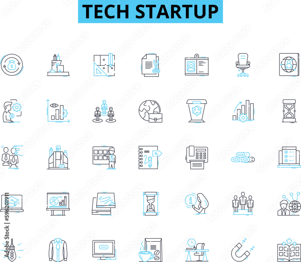 Tech startup linear icons set. nnovation, Disruption, Automation, Advancement, Connectivity, Breakthrough, Cybersecurity line vector and concept signs. Digitalization, Analytics, Cloud outline Tech startup linear icons set. nnovation, Disruption, Automation, Advancement, Connectivity, Breakthrough, Cybersecurity line vector and concept signs. Digitalization, Analytics, Cloud outline