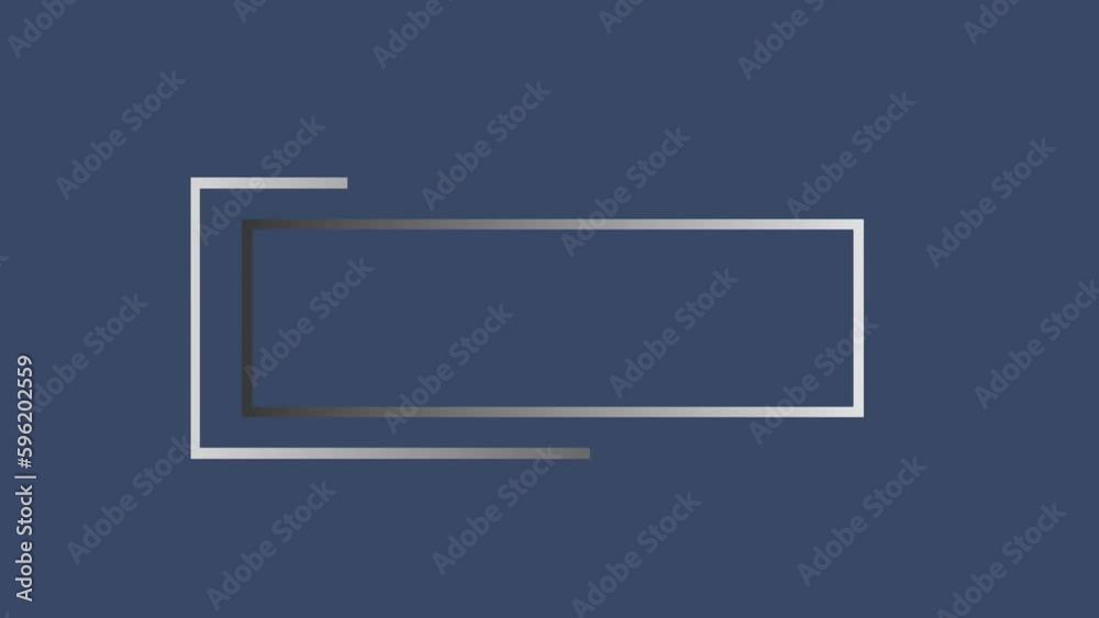 Simple line creating a rectangle animation in 4K. Logo name or title reveal animation template expanding and vanishing lower third animation. Trendy corporate colors.
Simple line creating a rectangle animation in 4K. Logo name or title reveal animation template expanding and vanishing lower third animation. Trendy corporate colors.