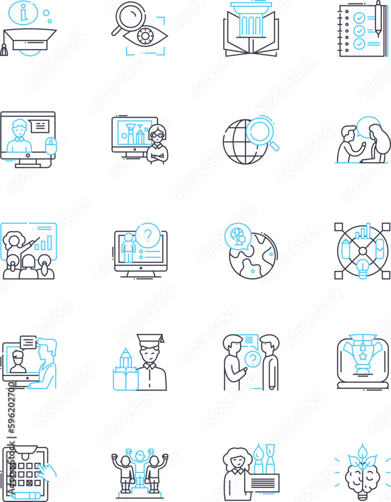 Coaching linear icons set. Mentorship, Development, Empowerment, Guidance, Support, Accountability, Encouragement line vector and concept signs. Motivation,Focus,Leadership outline illustrations Coaching linear icons set. Mentorship, Development, Empowerment, Guidance, Support, Accountability, Encouragement line vector and concept signs. Motivation,Focus,Leadership outline illustrations