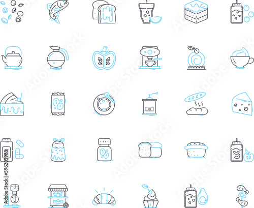 Vintage Boutique linear icons set. Retro, Antique, Classic, Nostalgia, Chic, Timeless, Eclectic line vector and concept signs. Rustic,Secondhand,Distressed outline illustrations