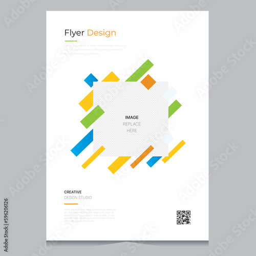 Cover design for annual report and business catalog, magazine, flyer or booklet. Brochure template layout. A4 cover vector EPS-10