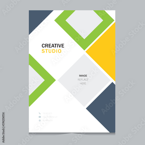 Cover design for annual report and business catalog, magazine, flyer or booklet. Brochure template layout. A4 cover vector EPS-10