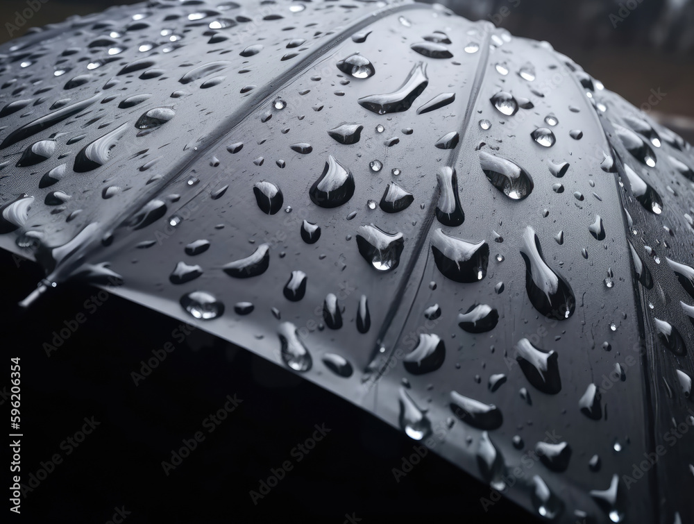 Raindrops on the umbrella Raindrops on the umbrella