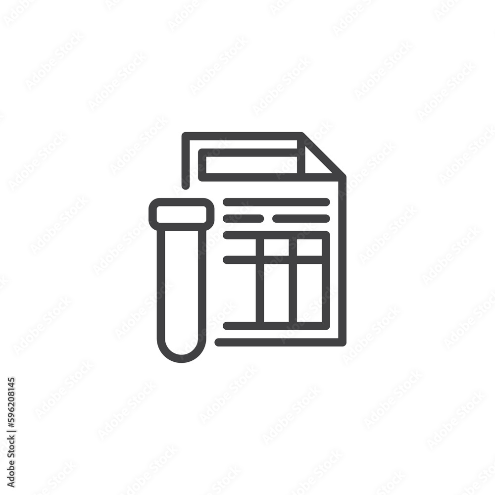 Test result line icon Test result line icon