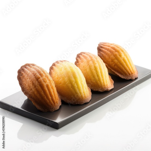 Madeleine Isolated on White. Generative AI