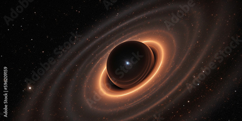 Magnetfeld zum schwarzen Loch, ai generativ,