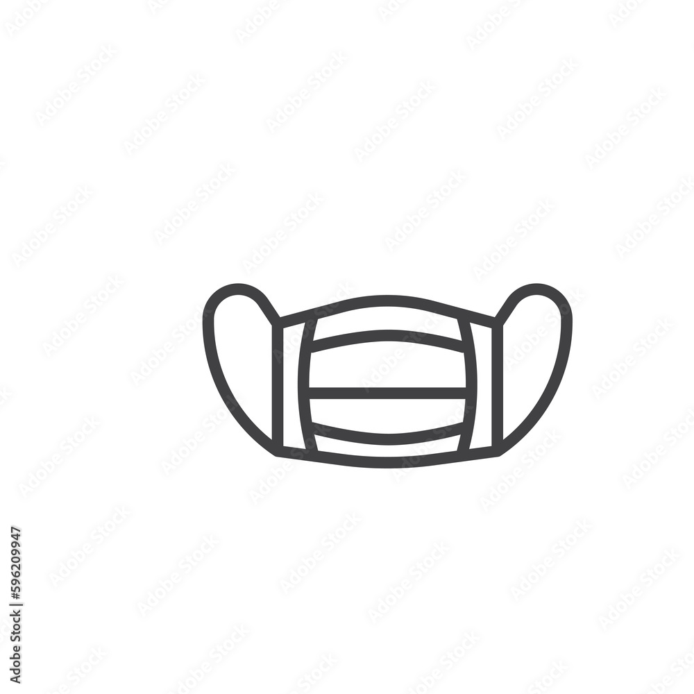 Surgical mask line icon Surgical mask line icon