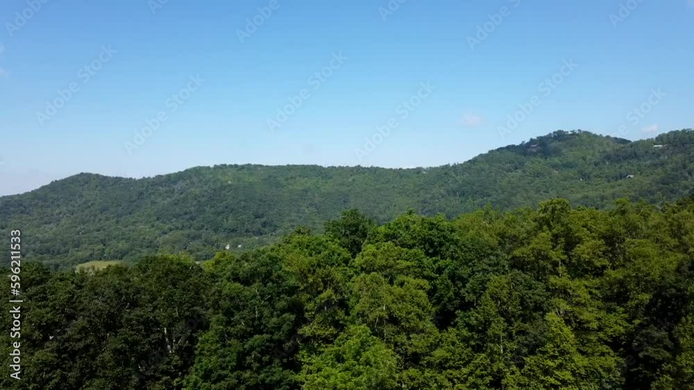 Rotating time lapse clip of thick green forest and blue skies in Great Smoky Mountains, USA Rotating time lapse clip of thick green forest and blue skies in Great Smoky Mountains, USA