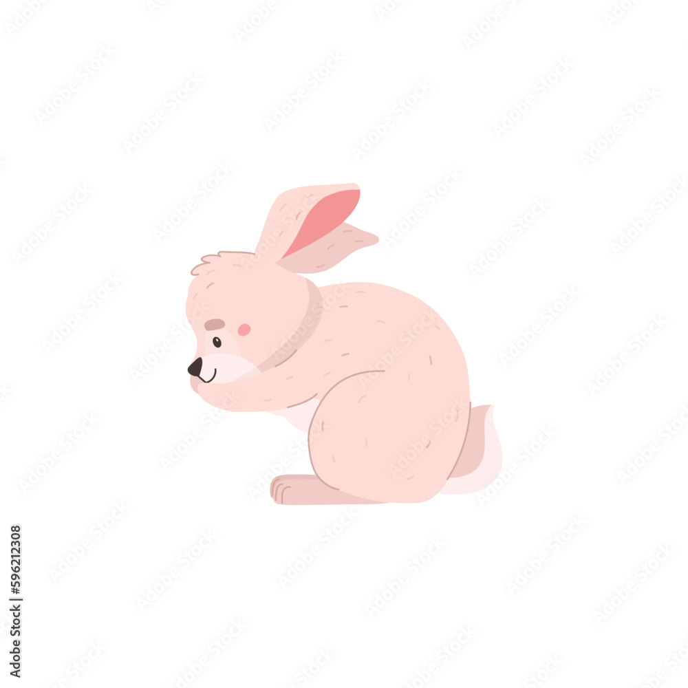 Happy rabbit or bunny for spring Easter cards vector illustration isolated. Happy rabbit or bunny for spring Easter cards vector illustration isolated.