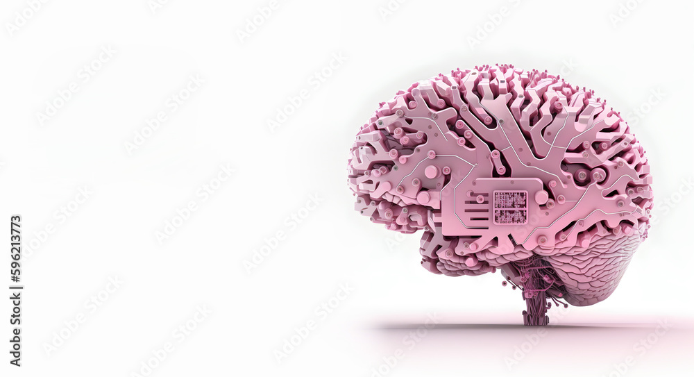Robotic brain with AI. Concept of artificial intelligence, brainpower or machine learning. Robotic brain with AI. Concept of artificial intelligence, brainpower or machine learning.