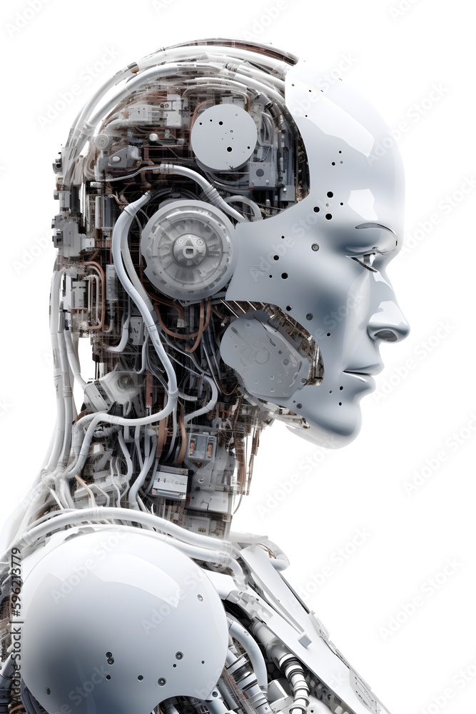 Futuristic robot with artificial intelligence. Concept of AI robot, brainpower or master brain. Futuristic robot with artificial intelligence. Concept of AI robot, brainpower or master brain.