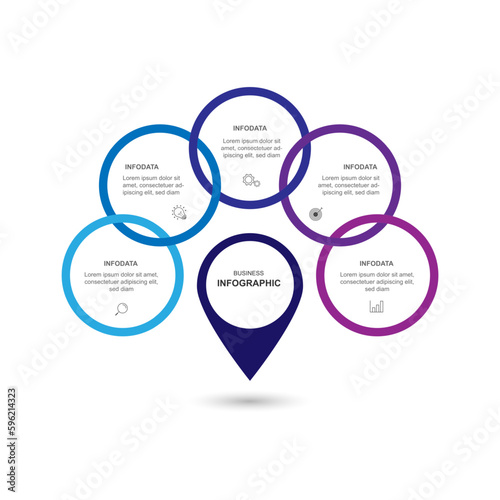 Infographic template vector for web and graphic design.