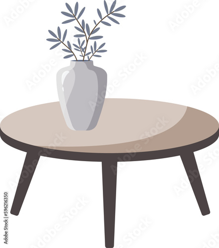 Isolated end table. Vector illustration