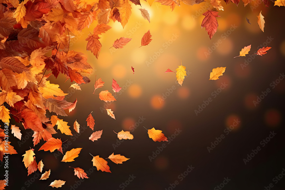 Fall background created with Generative AI technology