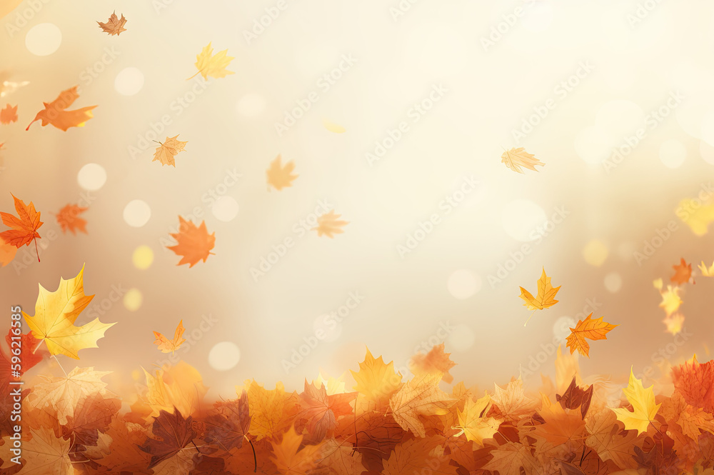 Fall background created with Generative AI technology