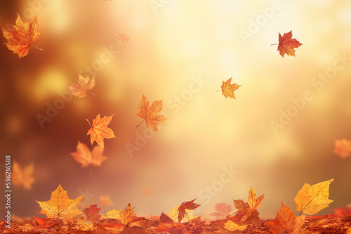 Fall background created with Generative AI technology