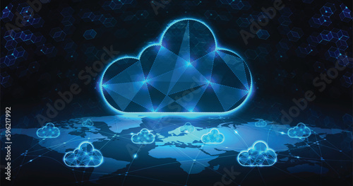 Multiple cloud symbol vector illustration, 2D cloud, 3D cloud, multi-cloud work connected data.