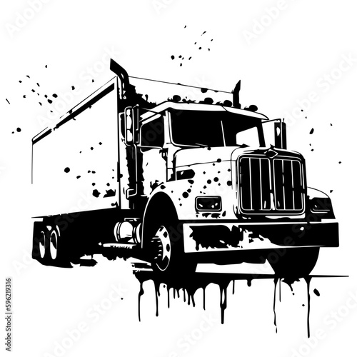 Semi Truck Vector