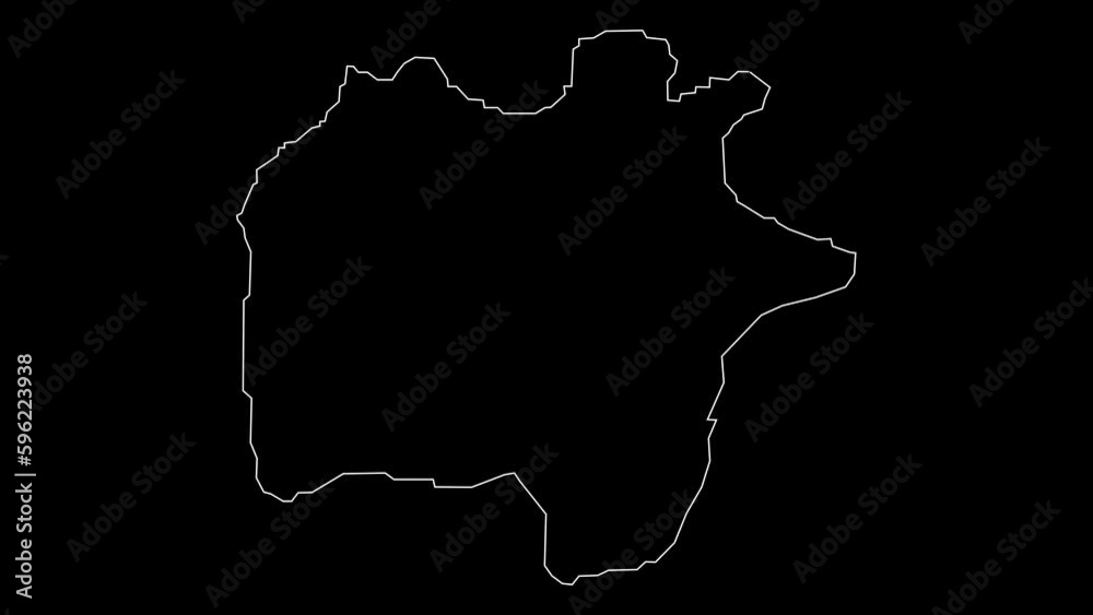 Ekiti state map of Nigeria outline animation Ekiti state map of Nigeria outline animation