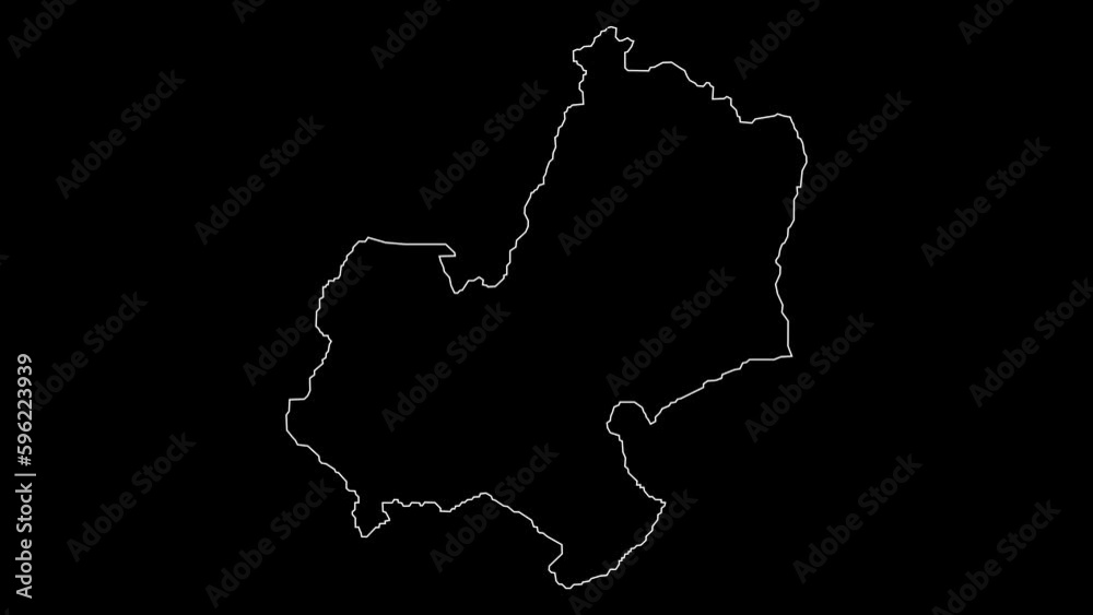 Edo state map of Nigeria outline animation Edo state map of Nigeria outline animation