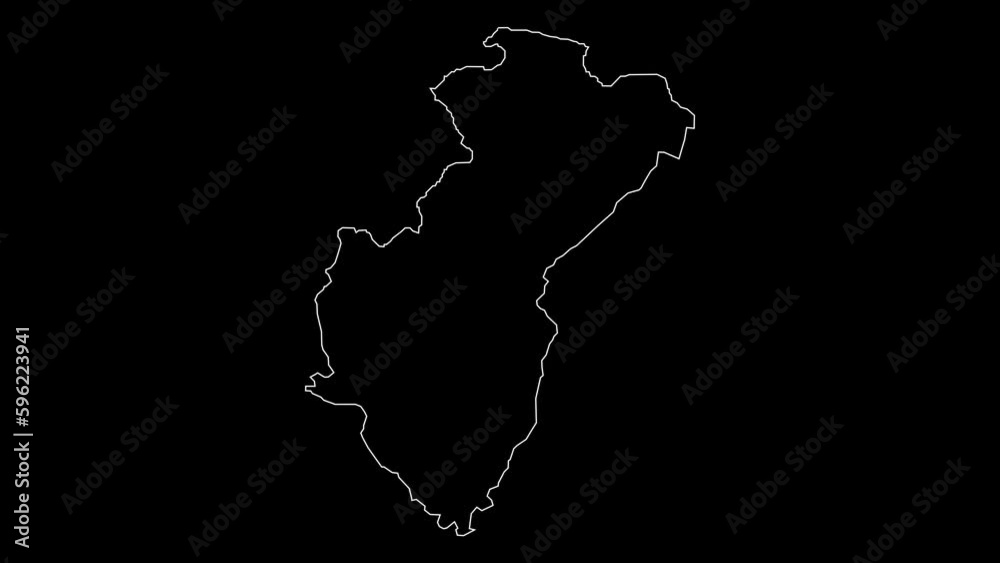 Cross River state map of Nigeria outline animation Cross River state map of Nigeria outline animation
