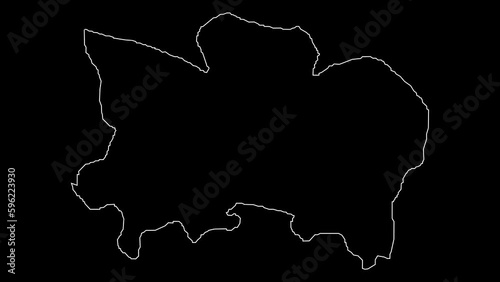 Benue state map of Nigeria outline animation photo