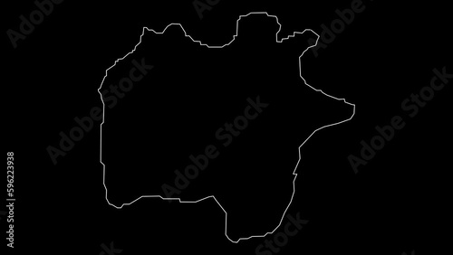 Ekiti state map of Nigeria outline animation photo