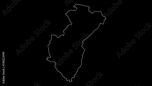 Cross River state map of Nigeria outline animation