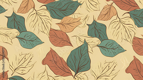 Leaves Wallpaper Background   Generative AI