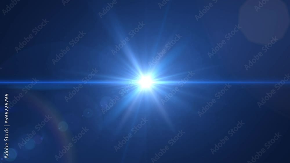 Optical lens flare effect. 4K resolution. Very high quality and realistic.on black background
