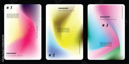 Colorful gradient mesh background template copy space. Suitable for poster, banner, pamphlet, presentation, card, or brochure design.