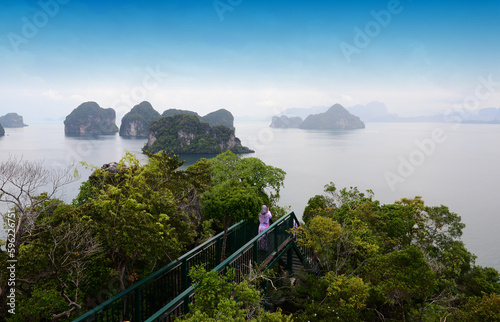 Walkway  viewpoint of Koh Hong island of Than Bok Khorani National Park