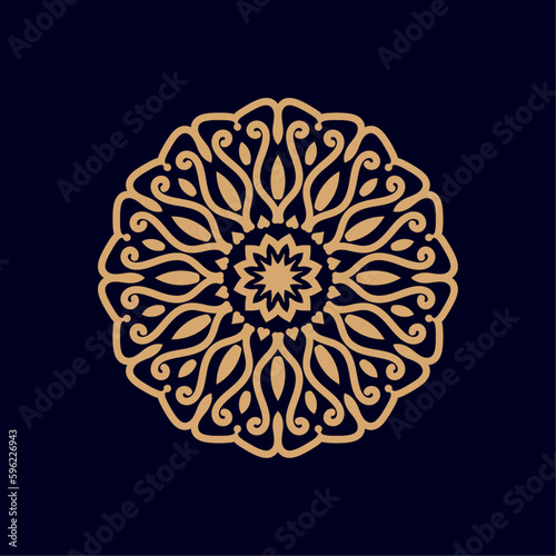 Simple mandala design Isamic pattern mandala art beautiful mandala artwork.Mandala Art design in circle.  photo